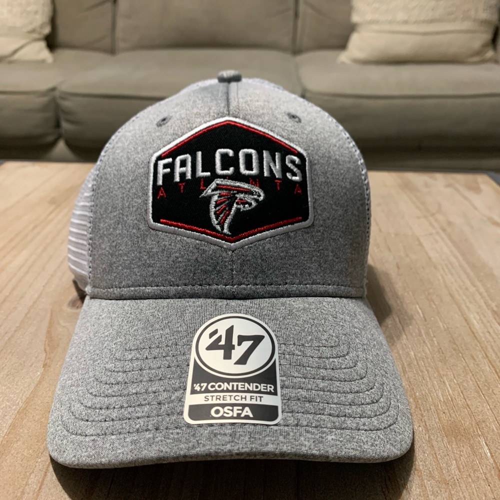 Brand new Men's Heathered Gray, White Atlanta Falcons Hitch Contender Flex Hat